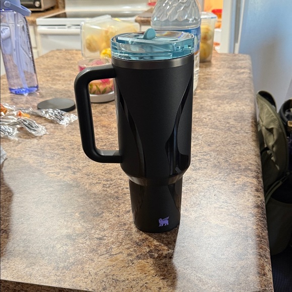 Stanley Matte Black Tumbler with Aqua Lid - Picture 2 of 2